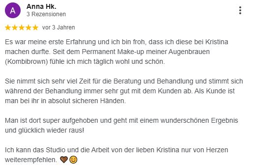 Hairstroke Permanent ;akeup Erfahrung mit Kristina Ruhl