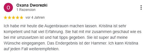 Kundenerfahrung Hairstroke Permanent ;akeup Erfahrung mit Kristina Ruhl